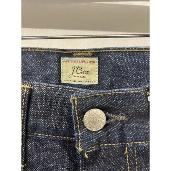 NEW 30 30x30 J.Crew 484 Slim-Fit Low-Rise Cotton Jeans Resin Rinse Dark
